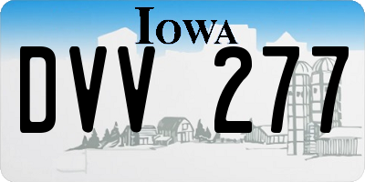 IA license plate DVV277