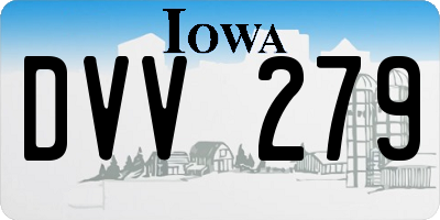 IA license plate DVV279