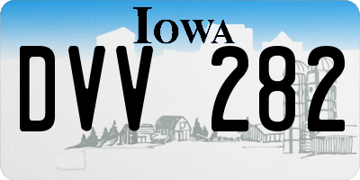 IA license plate DVV282