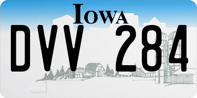 IA license plate DVV284