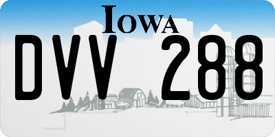 IA license plate DVV288