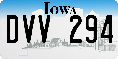 IA license plate DVV294