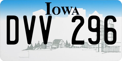 IA license plate DVV296