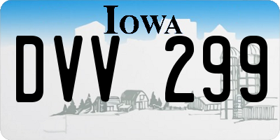 IA license plate DVV299
