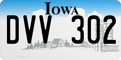 IA license plate DVV302