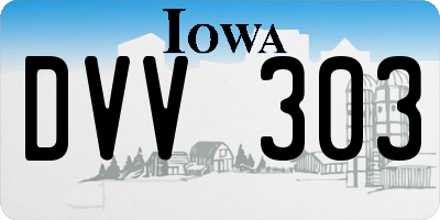 IA license plate DVV303