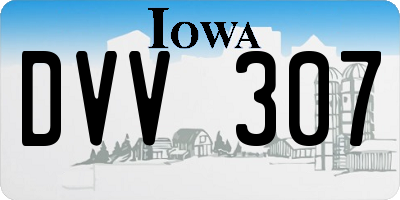 IA license plate DVV307