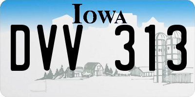 IA license plate DVV313
