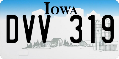 IA license plate DVV319