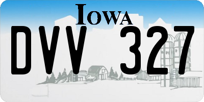 IA license plate DVV327
