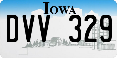 IA license plate DVV329