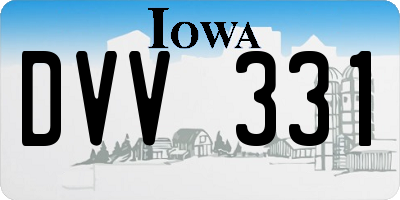 IA license plate DVV331