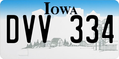 IA license plate DVV334