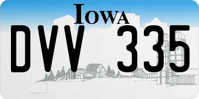 IA license plate DVV335
