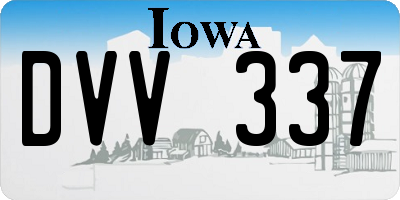IA license plate DVV337