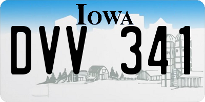 IA license plate DVV341