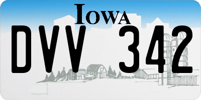 IA license plate DVV342