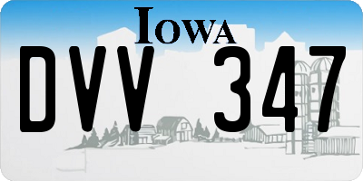 IA license plate DVV347