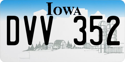 IA license plate DVV352
