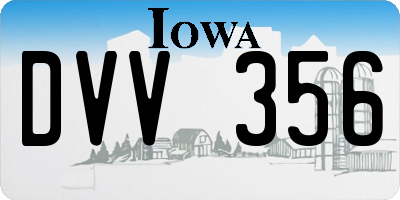 IA license plate DVV356