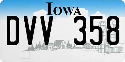 IA license plate DVV358