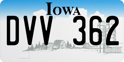 IA license plate DVV362