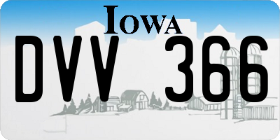 IA license plate DVV366