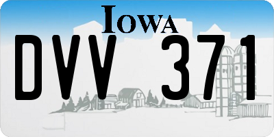 IA license plate DVV371