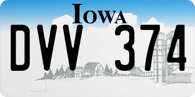 IA license plate DVV374