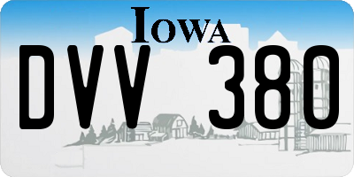 IA license plate DVV380