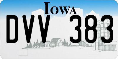 IA license plate DVV383