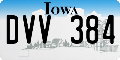 IA license plate DVV384