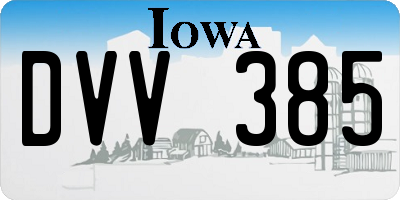IA license plate DVV385