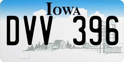 IA license plate DVV396