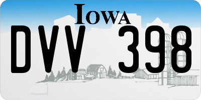 IA license plate DVV398