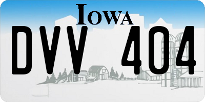 IA license plate DVV404
