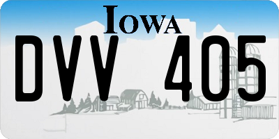 IA license plate DVV405