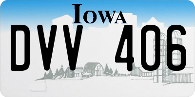 IA license plate DVV406