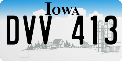 IA license plate DVV413