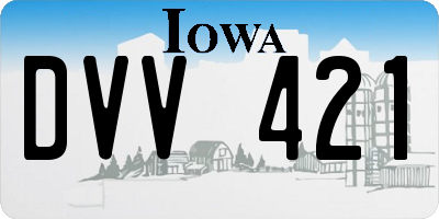 IA license plate DVV421