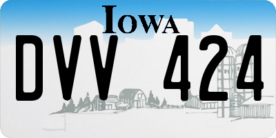 IA license plate DVV424