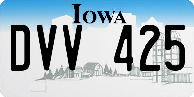 IA license plate DVV425