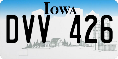 IA license plate DVV426