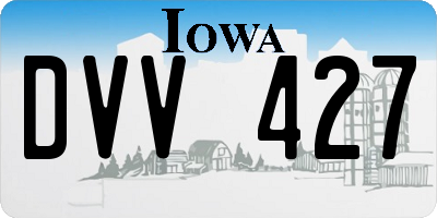 IA license plate DVV427