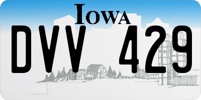 IA license plate DVV429
