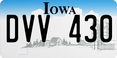 IA license plate DVV430