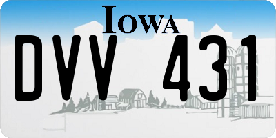 IA license plate DVV431