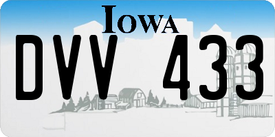 IA license plate DVV433