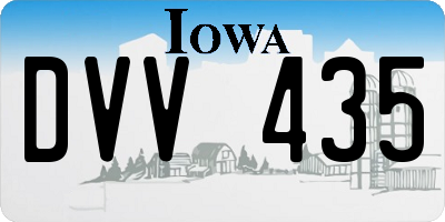IA license plate DVV435