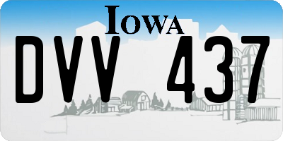 IA license plate DVV437